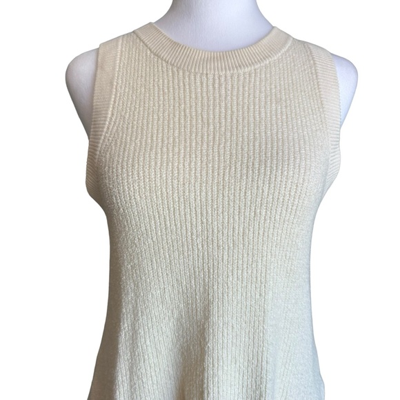 Moth by Anthropologie Cream Button Up Back Knit Sleeveless Top Size XS - Picture 8 of 17